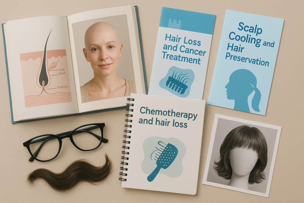 open book wig photo glasses and hair