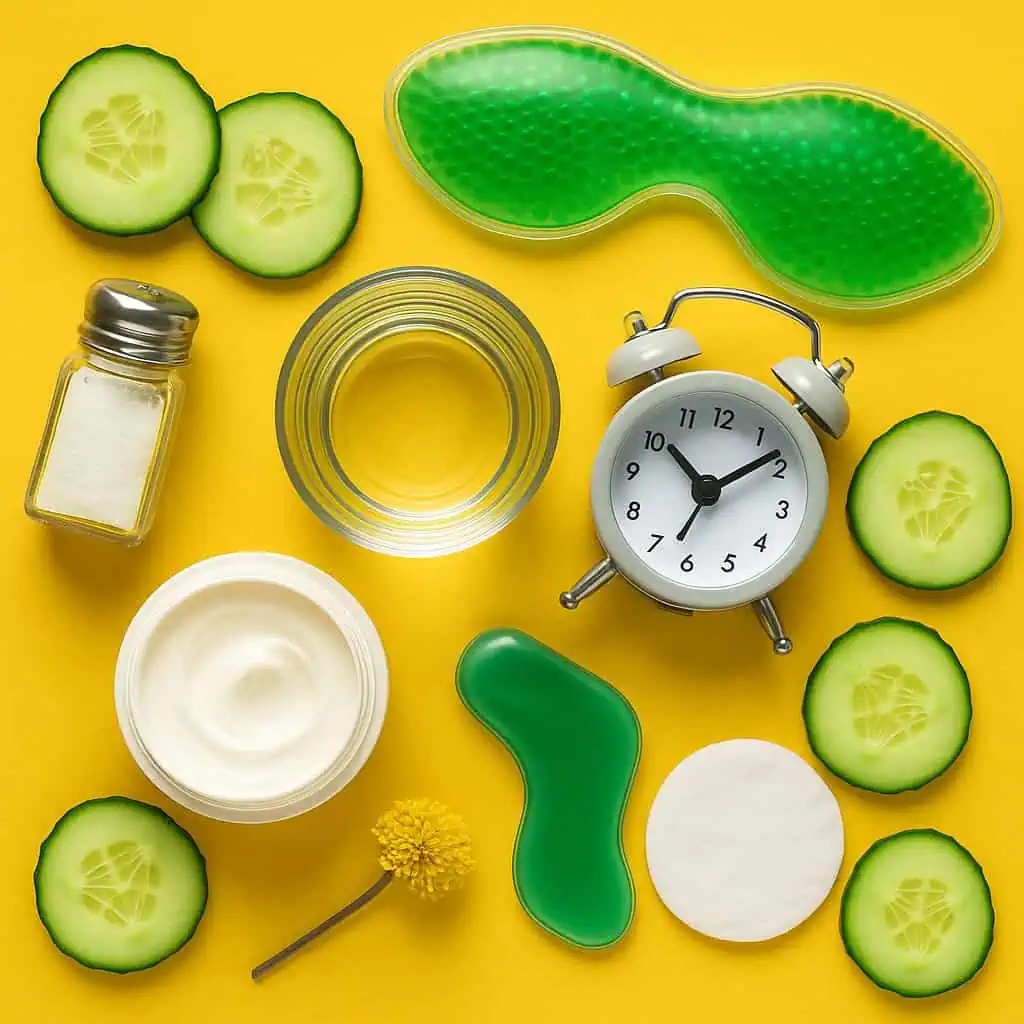 cucumbers gel mask water clock cream salt