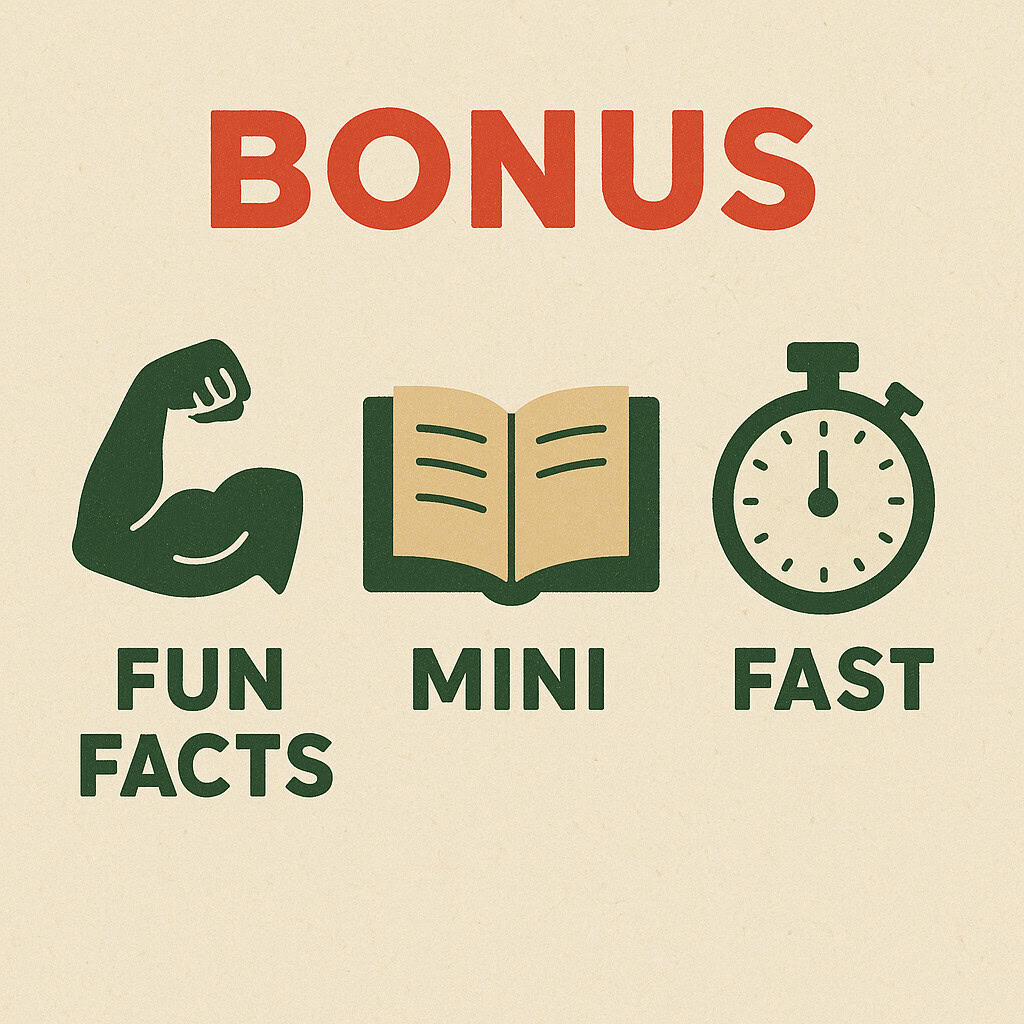 Bicep, open book, stopwatch icons