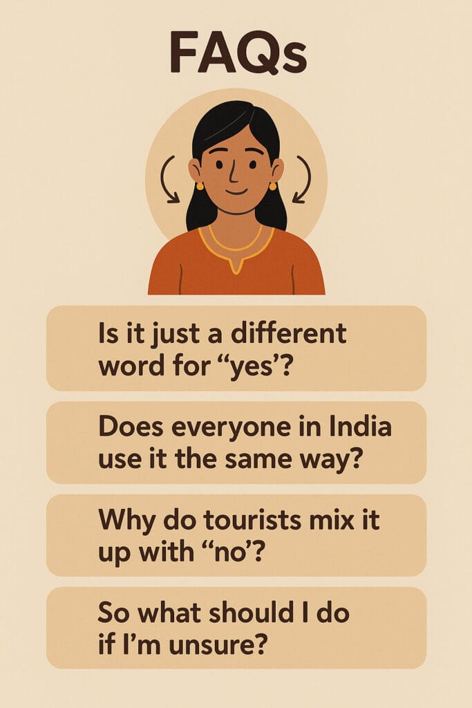 Indian woman with faq questions below