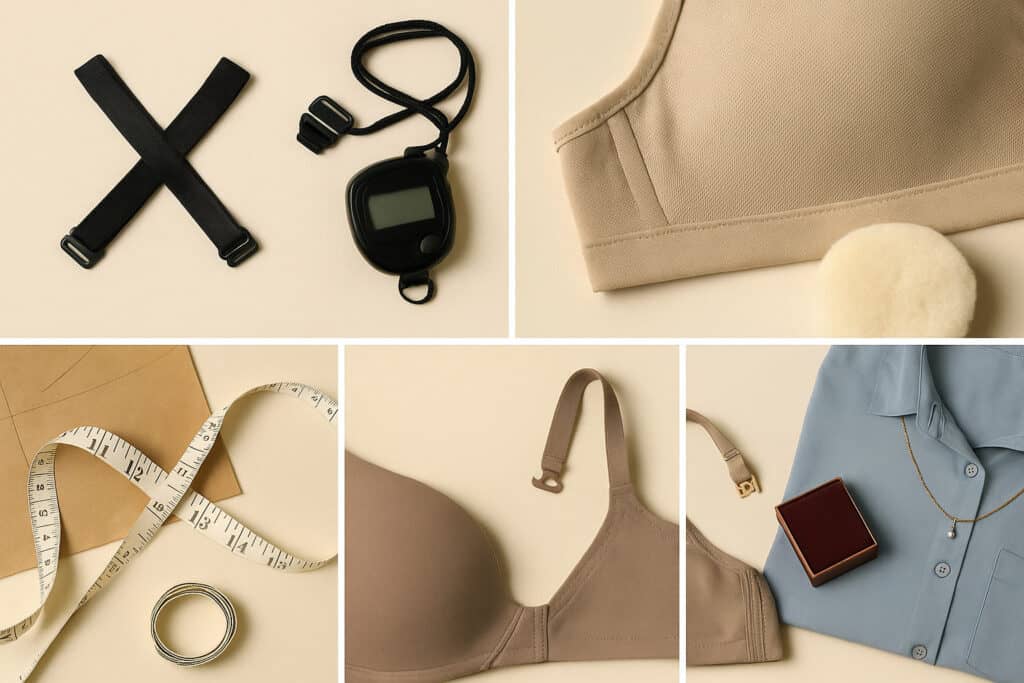straps stopwatch bra tape shirt