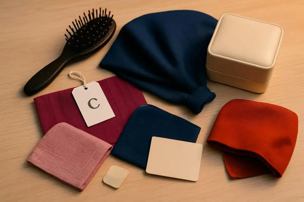 brush fabrics box blank tags