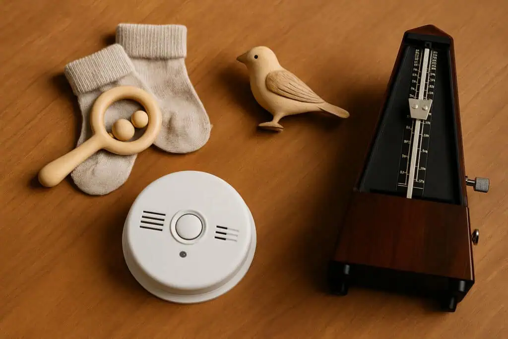 baby socks rattle bird alarm metronome